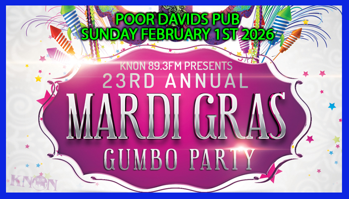 KNON’s 23rd Annual Mardi Gras Gumbo Party